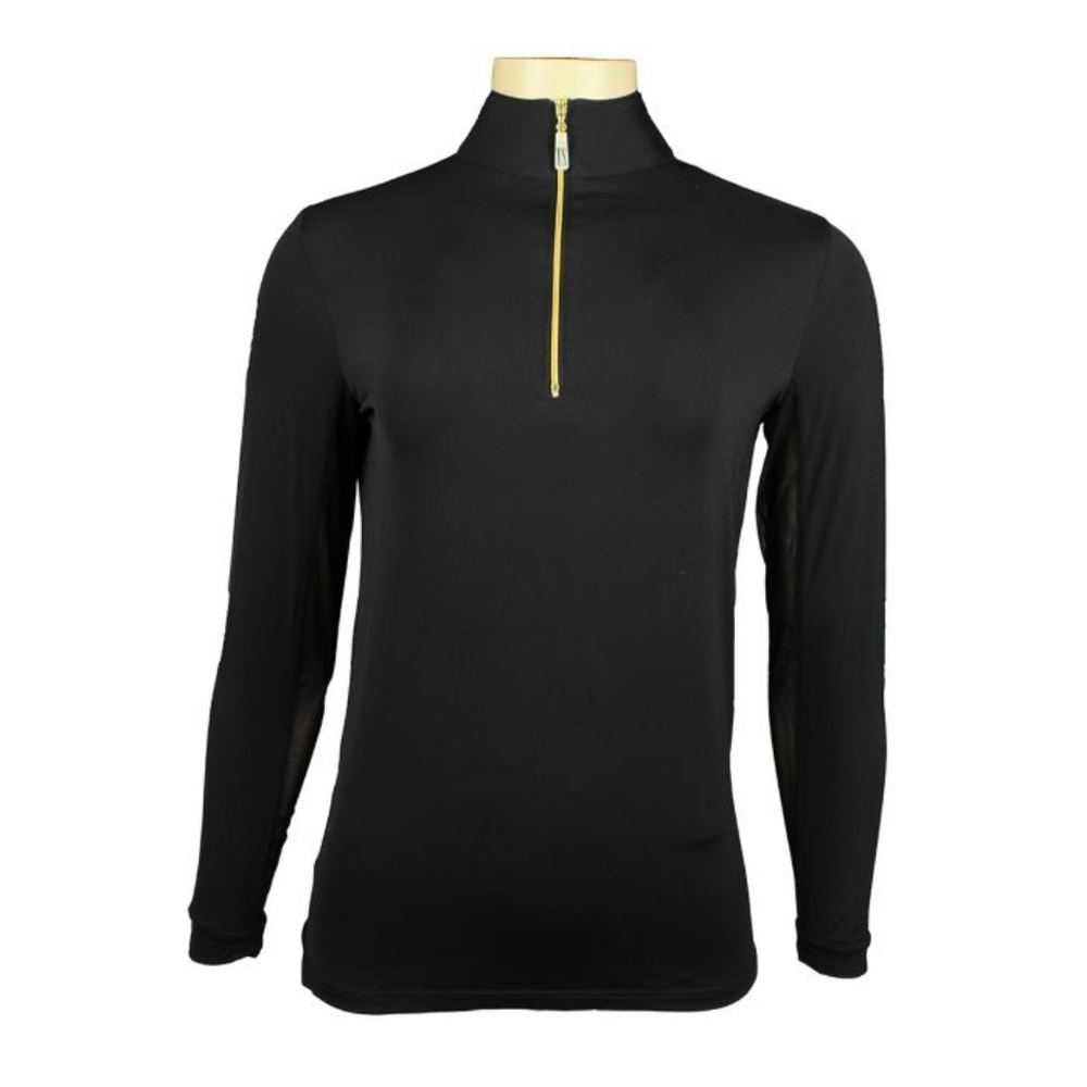 *NWT* Med Tailored Sportsman Long Sleeve Quarter-Zip Top in Espresso